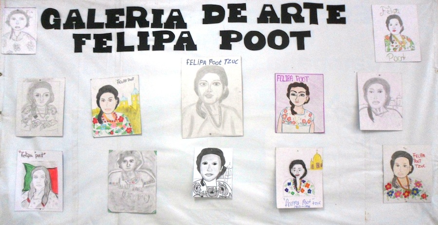 Homenaje de jóvenes a Felipa Poot